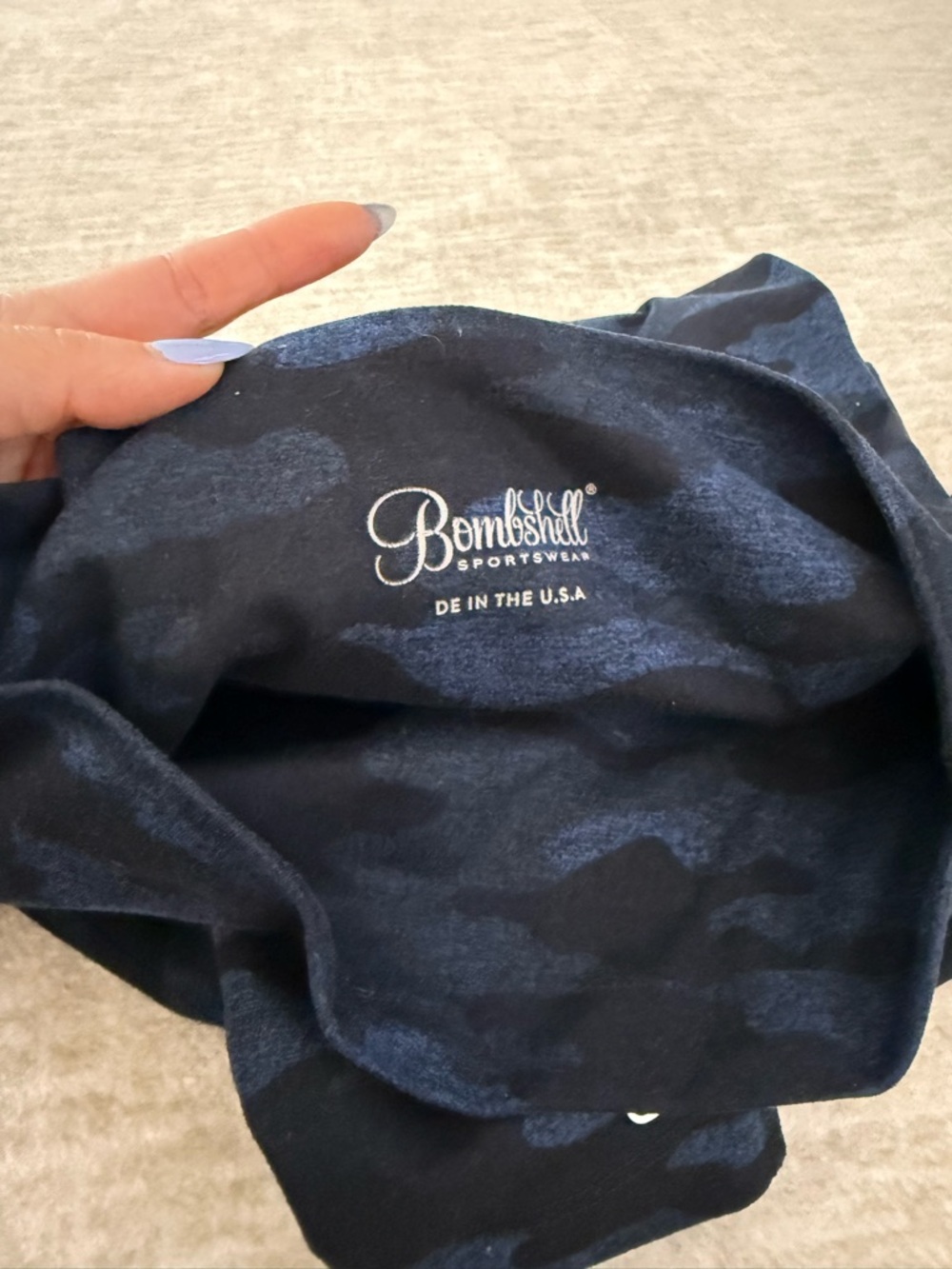 Bombshell Sportswear Fit Camo Legging — Blue/Black - Picture 6 of 7